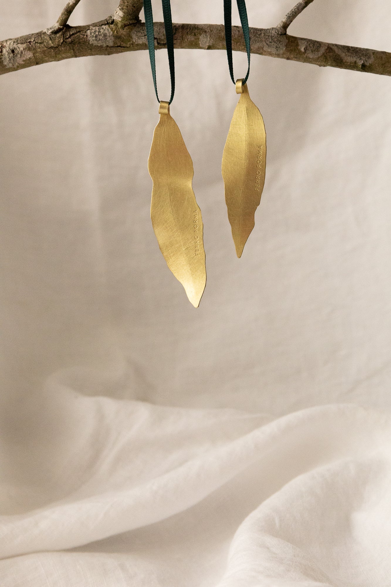 Golden Gum Leaf 11 - set of two