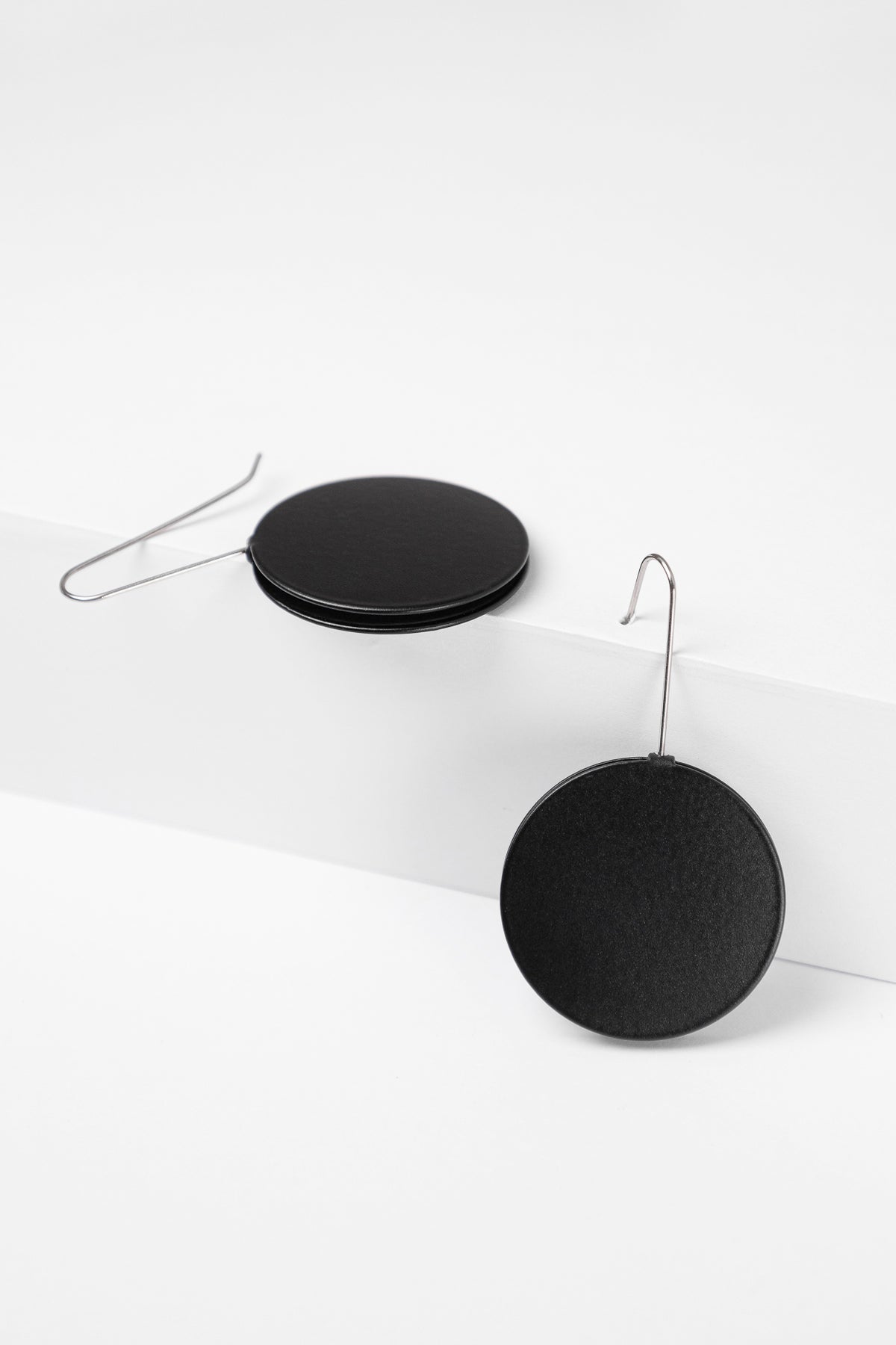 Circle Earrings - Small &amp; Large | Black