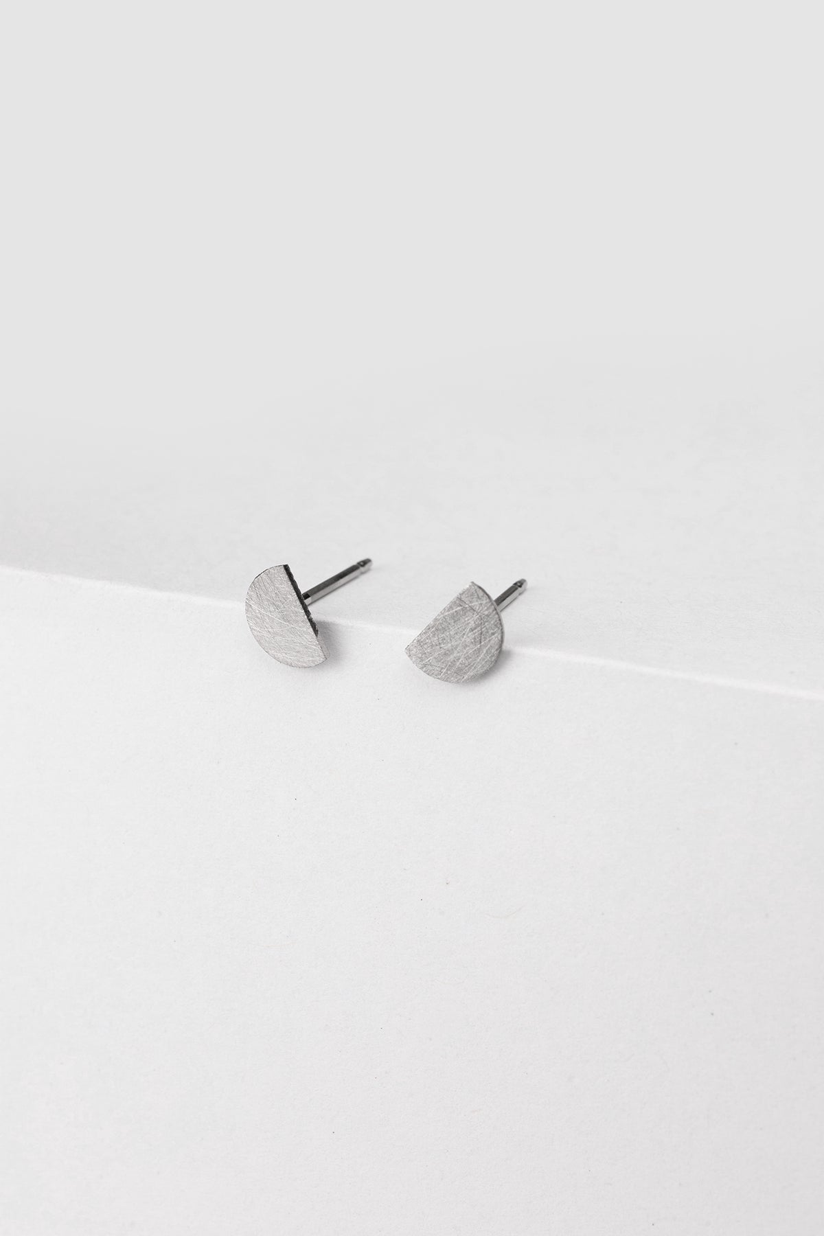 Half moon silver earrings online