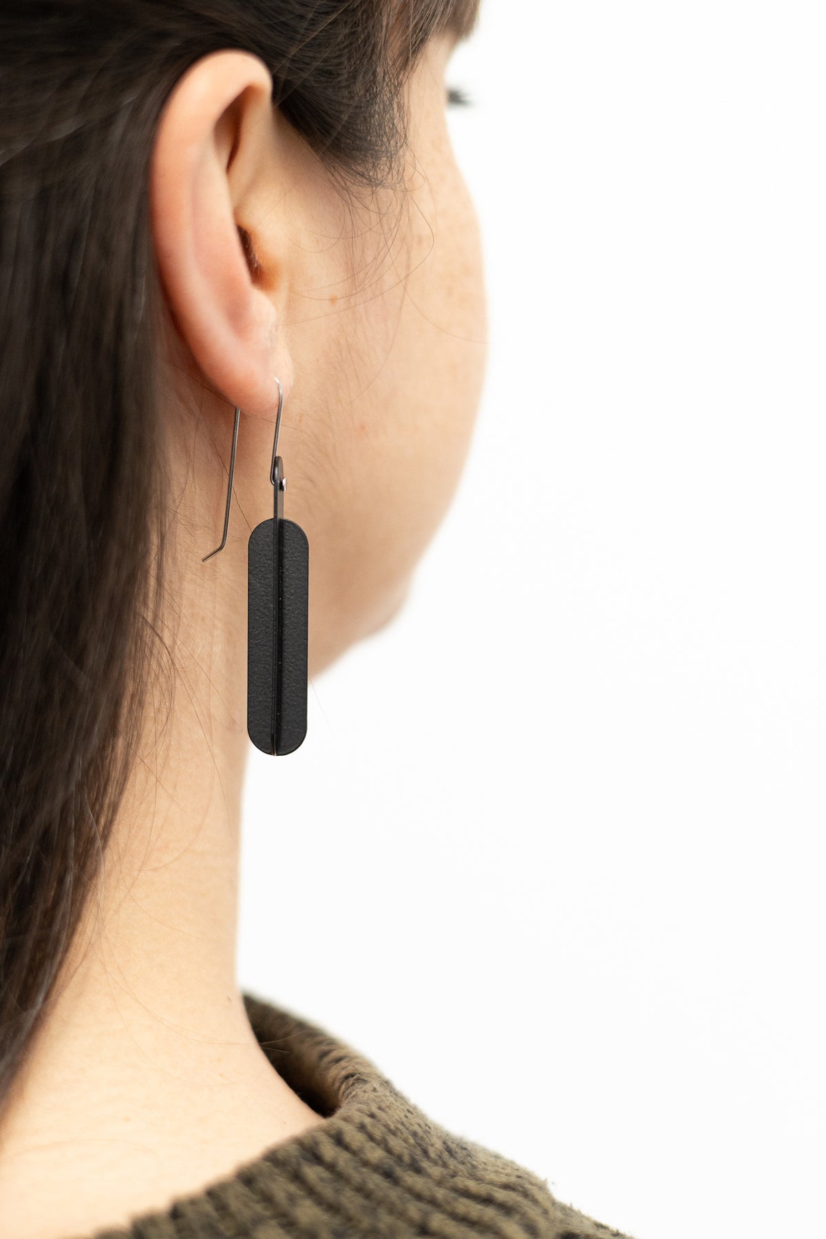 Intersecting Earrings - Large | Black