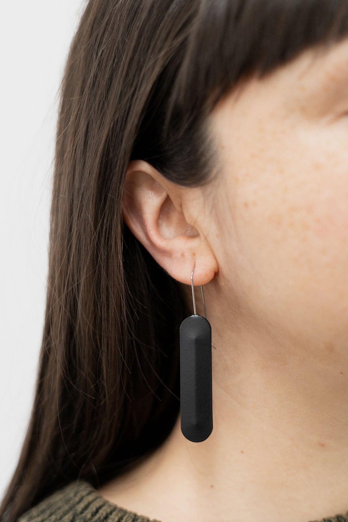 Large black best sale earrings