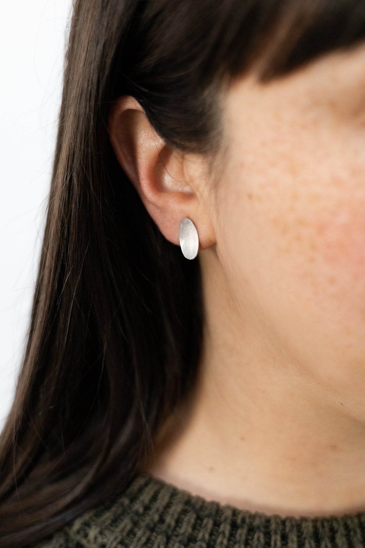 Oval Stud Earrings - Small
